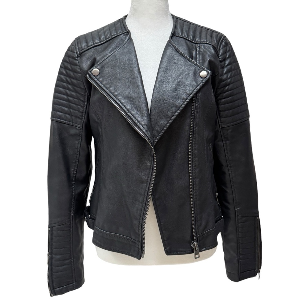 Forever 21 Faux Leather Quilted Moto Jacket
